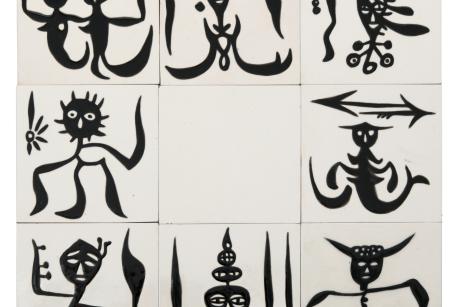 Ensemble de neuf carreaux, vers 1952 ©ADAGP 2024